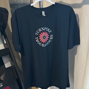 Next Level Apparel Black T-Shirt with Pink Graphic